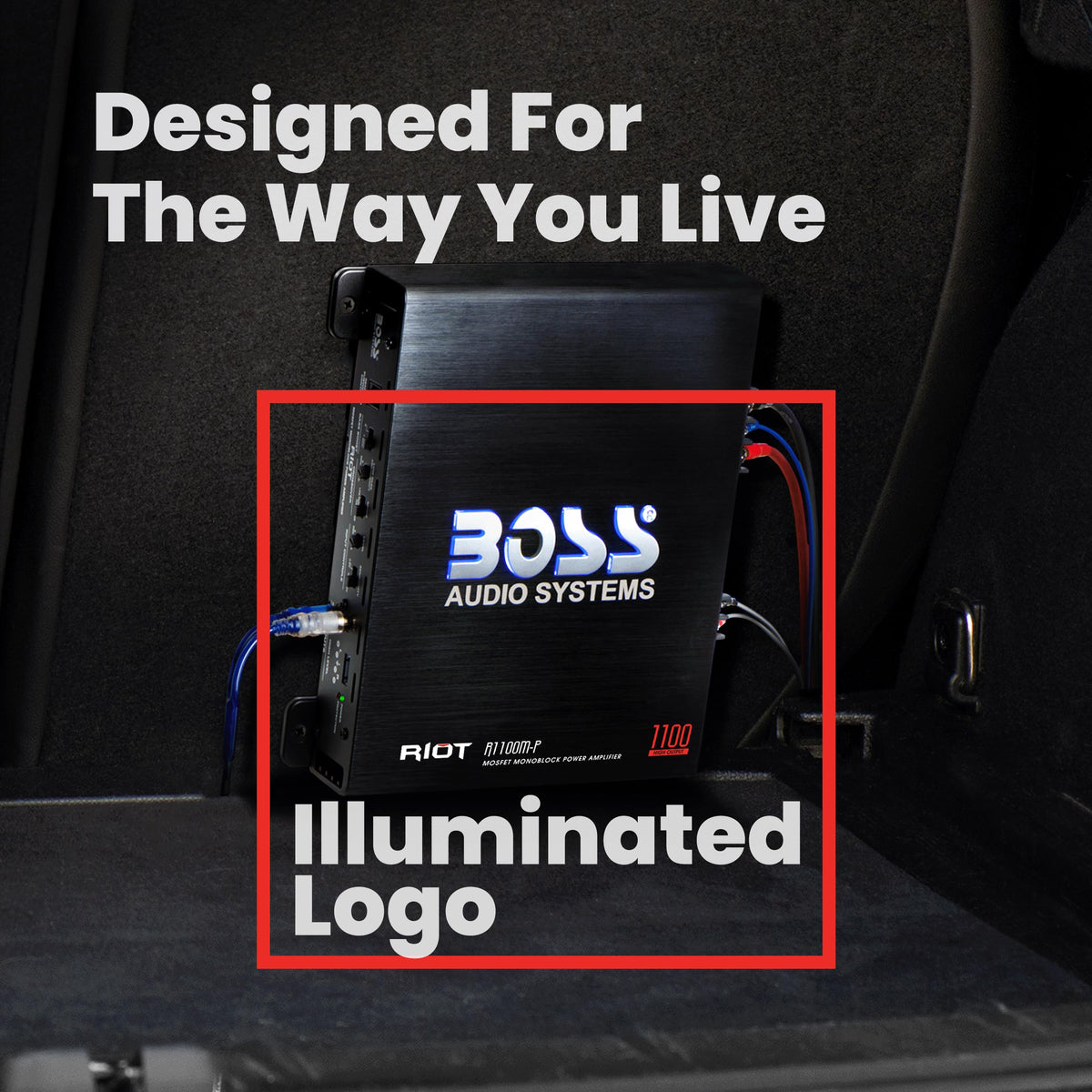Boss Audio Riot R1100M remote subwoofer control for on-seat bass adjustments