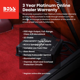Boss Audio Riot R1100M side ports enable versatile mounting and heat dissipation