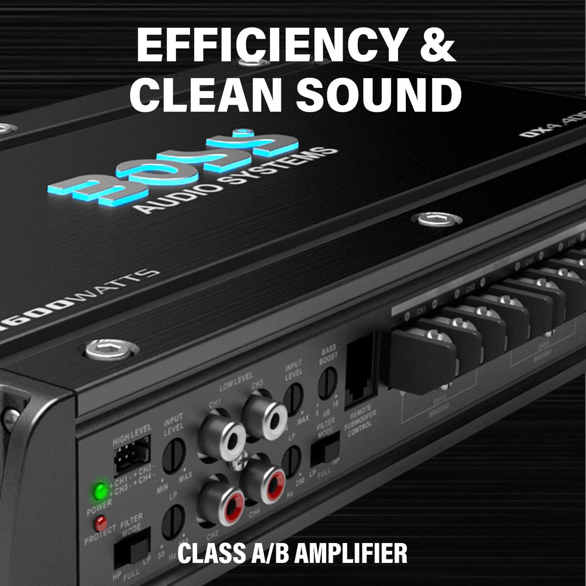 Low and high level inputs ensure compatibility with factory or aftermarket systems