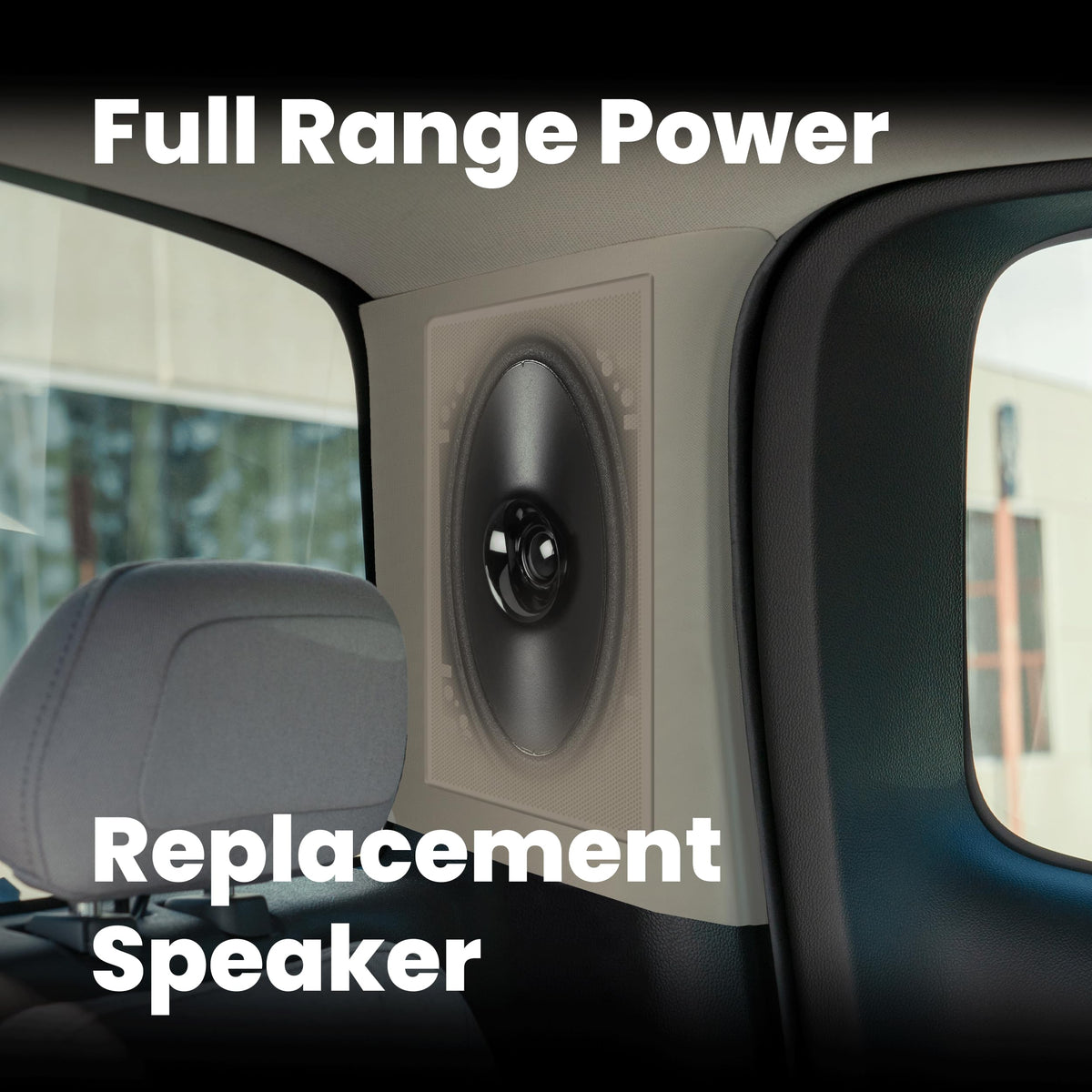BOSS Audio Systems installed in car door demonstrating clean fit and improved sound