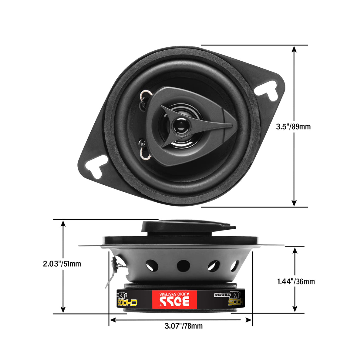 BOSS CH3220B next to ruler showing compact dimensions for tight spaces