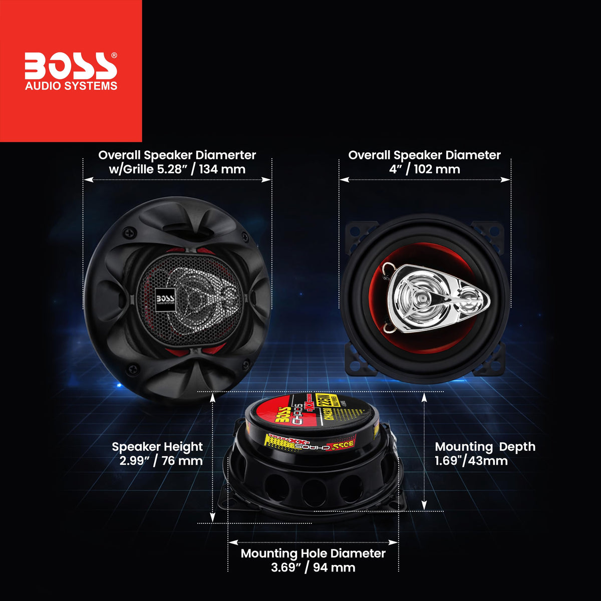 BOSS Audio Systems installed in car door demonstrating upgraded audio and immediate clarity