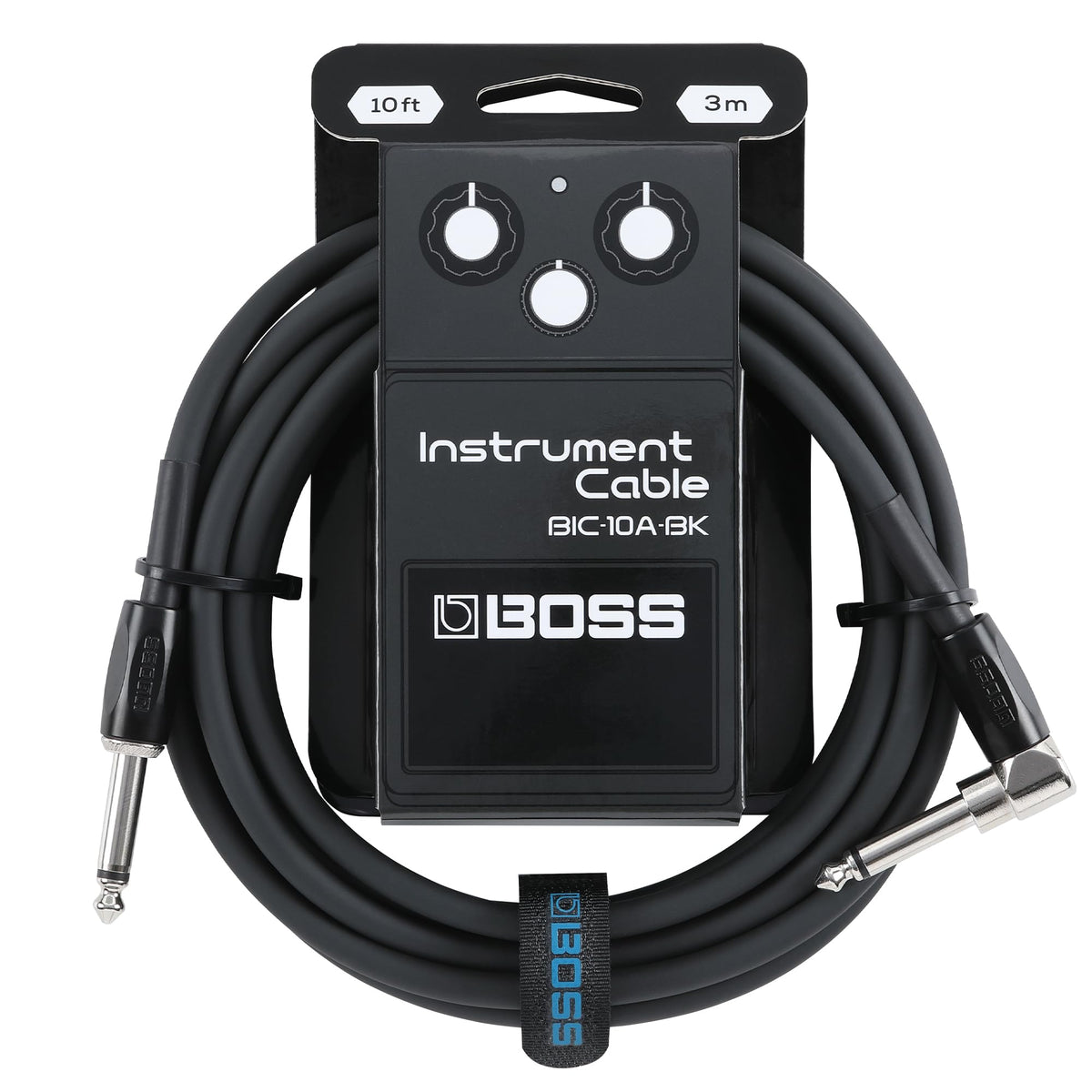 BOSS front angled connector view showing durable plug and secure fit benefit