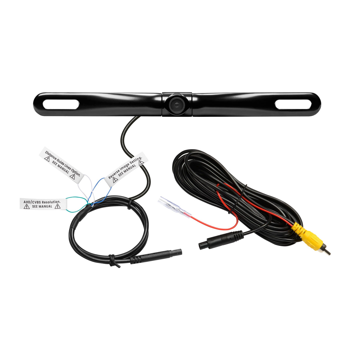 Boss LPCB36 license plate camera shows 170-degree wide view for safer reversing.