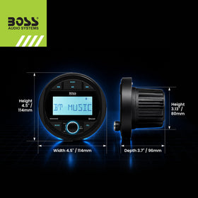 Illuminated controls of the BOSS MGR300B for night operation.