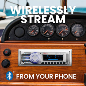 BOSS Audio Systems detachable faceplate removed, easy theft prevention and storage