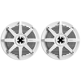 BOSS Audio Systems front view showing grille and weatherproof benefit