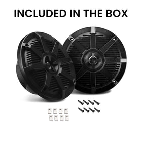 BOSS Audio Systems MR62B retail packaging and label showing warranty info