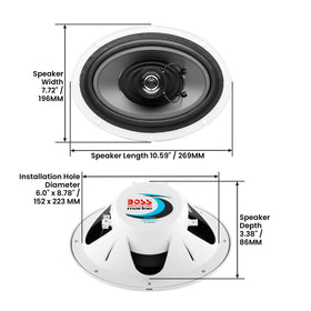 BOSS MR690 polypropylene cone and surround detail highlighting water resistance