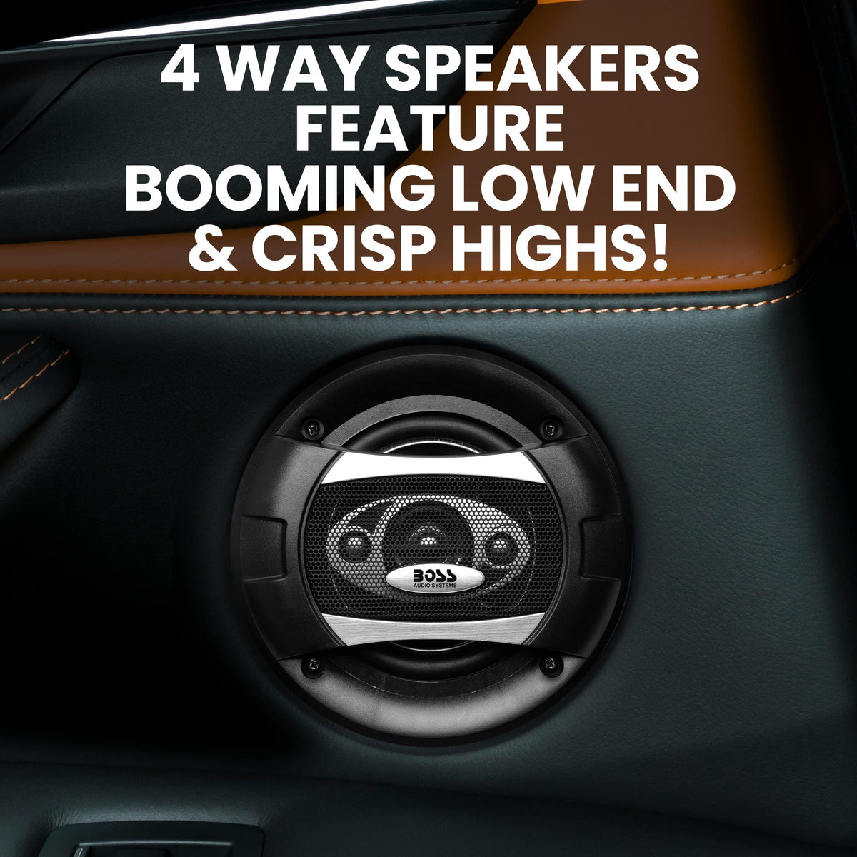BOSS Audio Systems close-up of die-cast frame highlighting rigidity and reduced resonance