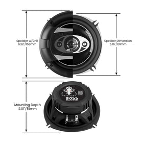 BOSS Audio Systems speaker installed in car door demonstrating shallow mount advantage