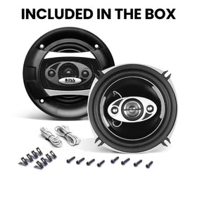 BOSS Audio Systems speaker beside ruler showing 2.1 inch mounting depth for fitment