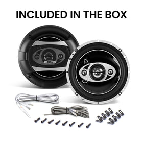 BOSS Audio Systems speaker beside measuring tape showing size and 2.48 inch mounting depth