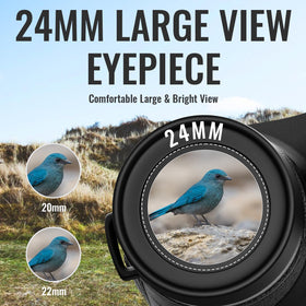 BOSSDUN 12x50 HD binoculars show a wide field of view for tracking subjects.