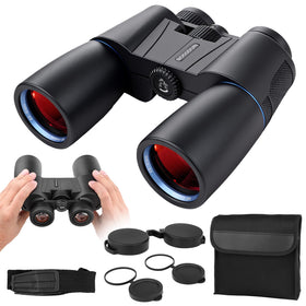 BOSSDUN 16x50 binoculars front view with rugged rubber armor for outdoor viewing.