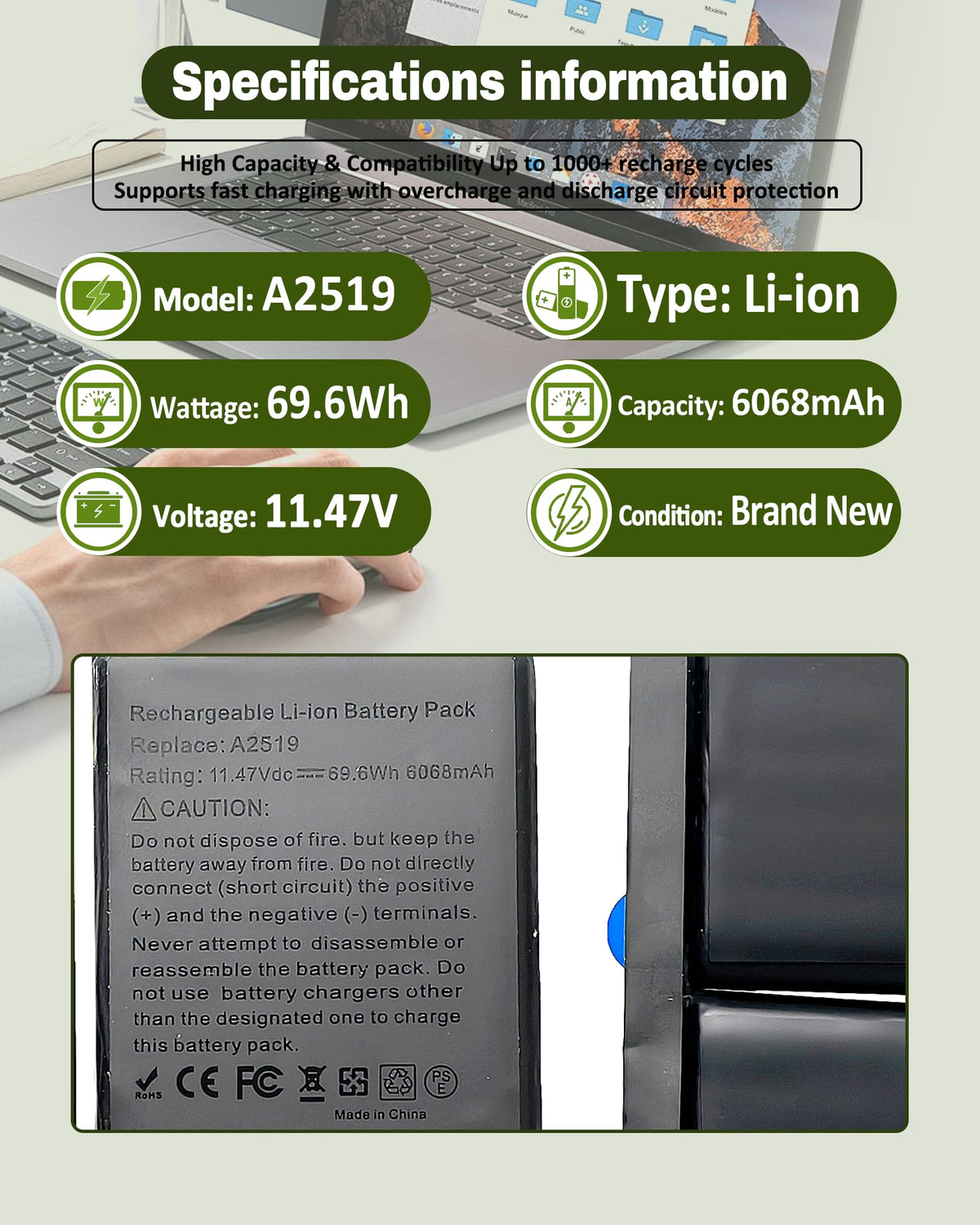 bossfulton battery installed in MacBook Pro demonstrating fit and compatibility