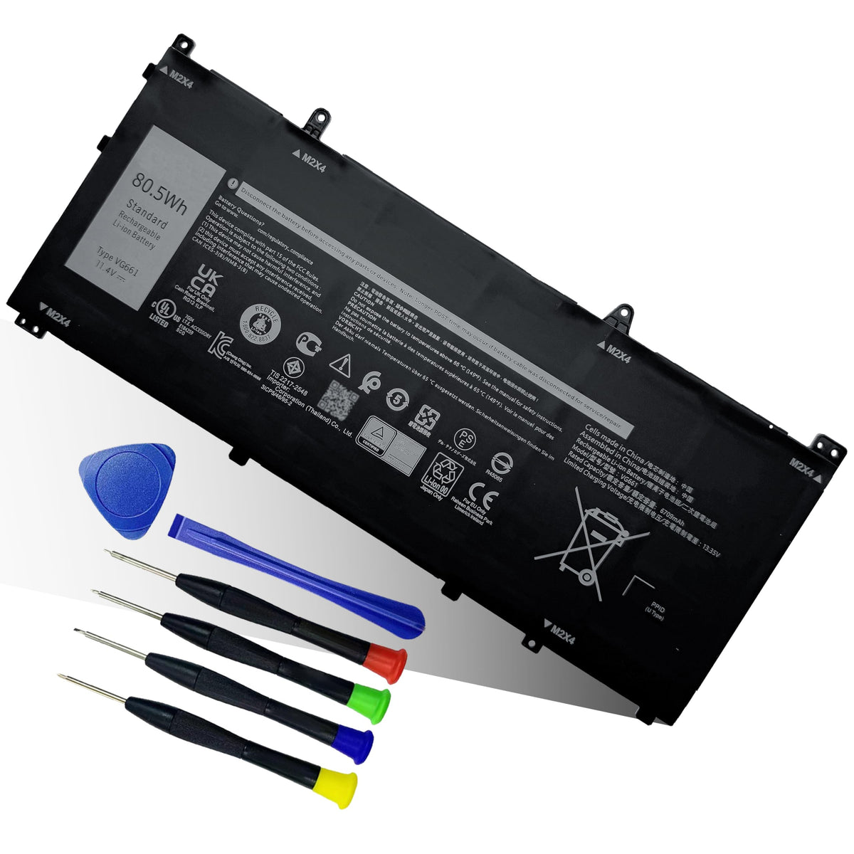bossfulton front packaging showing battery and included tools for easy replacement