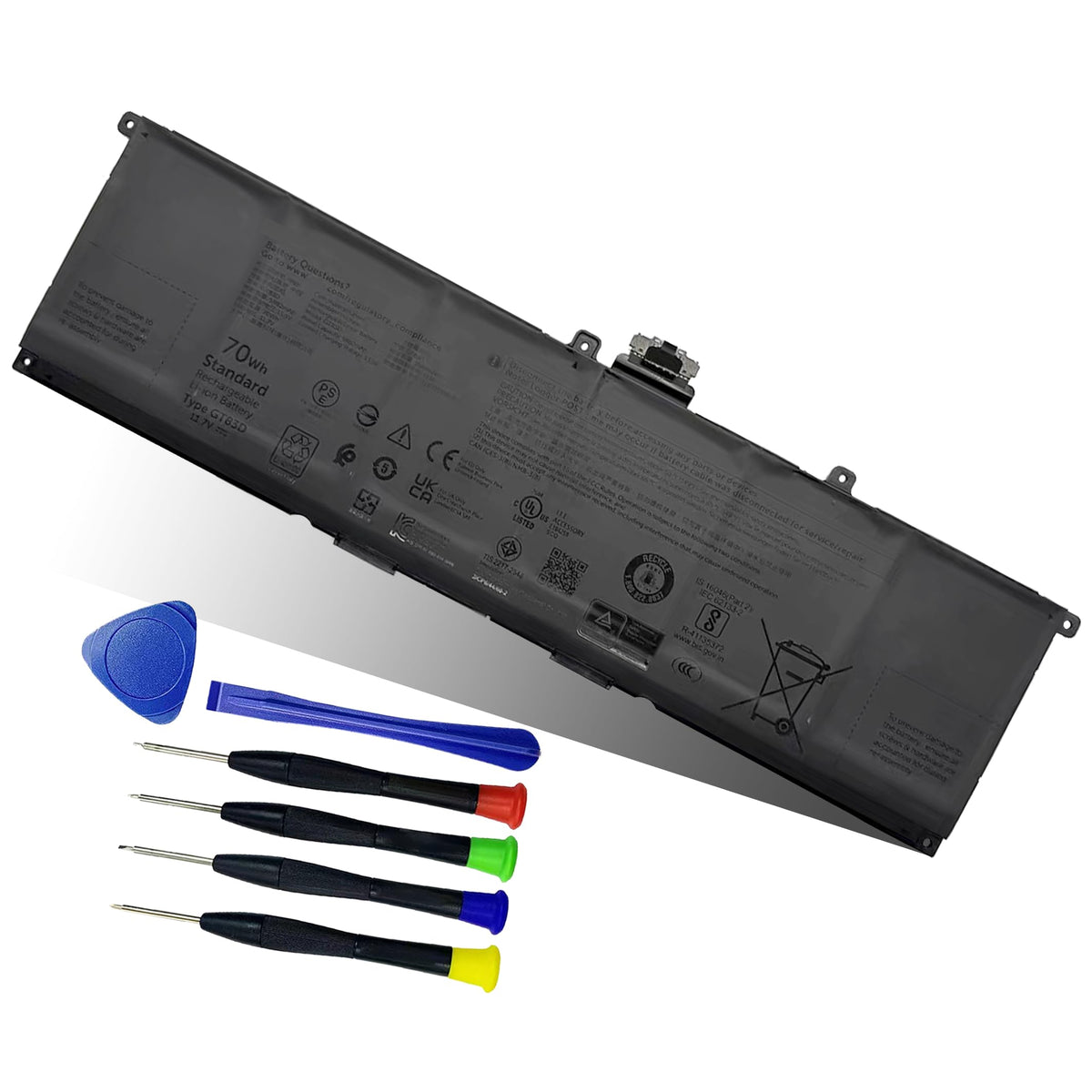 bossfulton GT83D battery package showing all-in-one replacement kit for easy setup