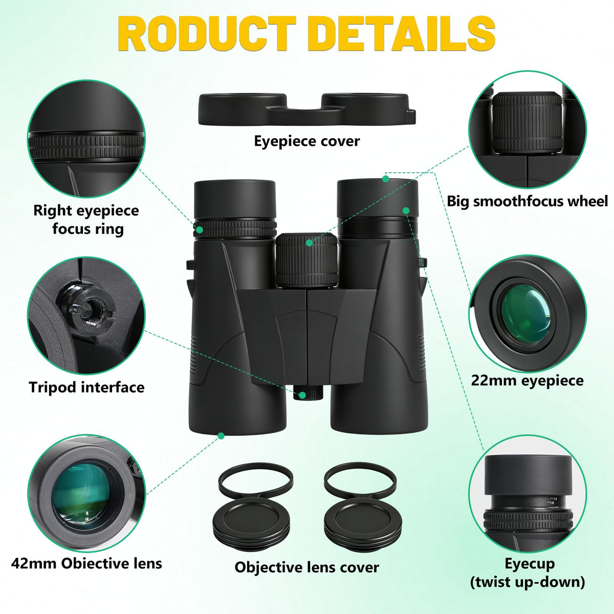 BOSTRON 8x32 binoculars lightweight and travel-friendly design