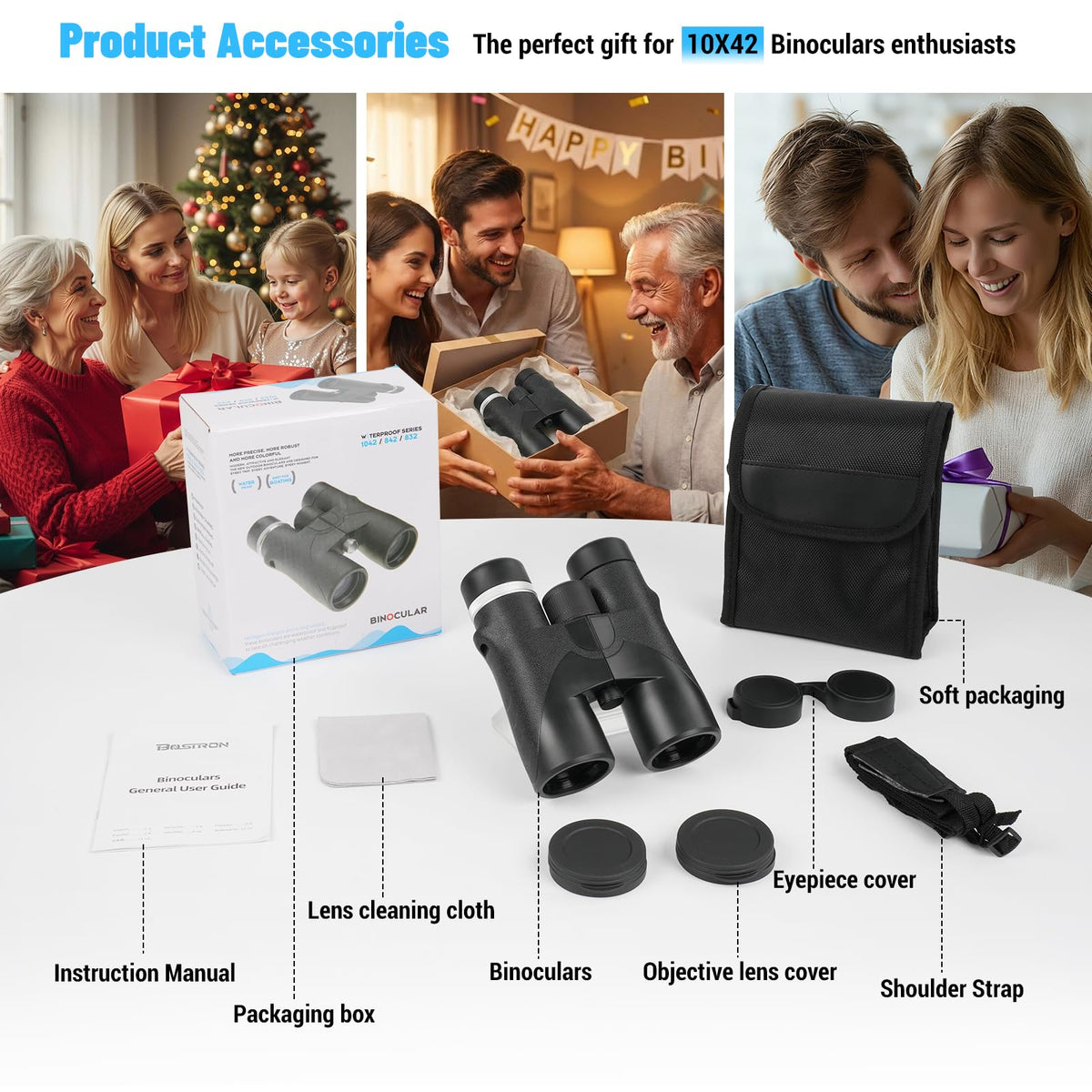 BOSTRON accessories and cleaning cloth for ready-to-use convenience
