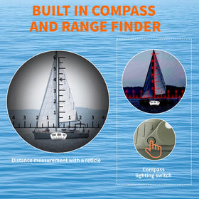 BOSTRON IPX7 waterproof floating binoculars designed for boating safety.