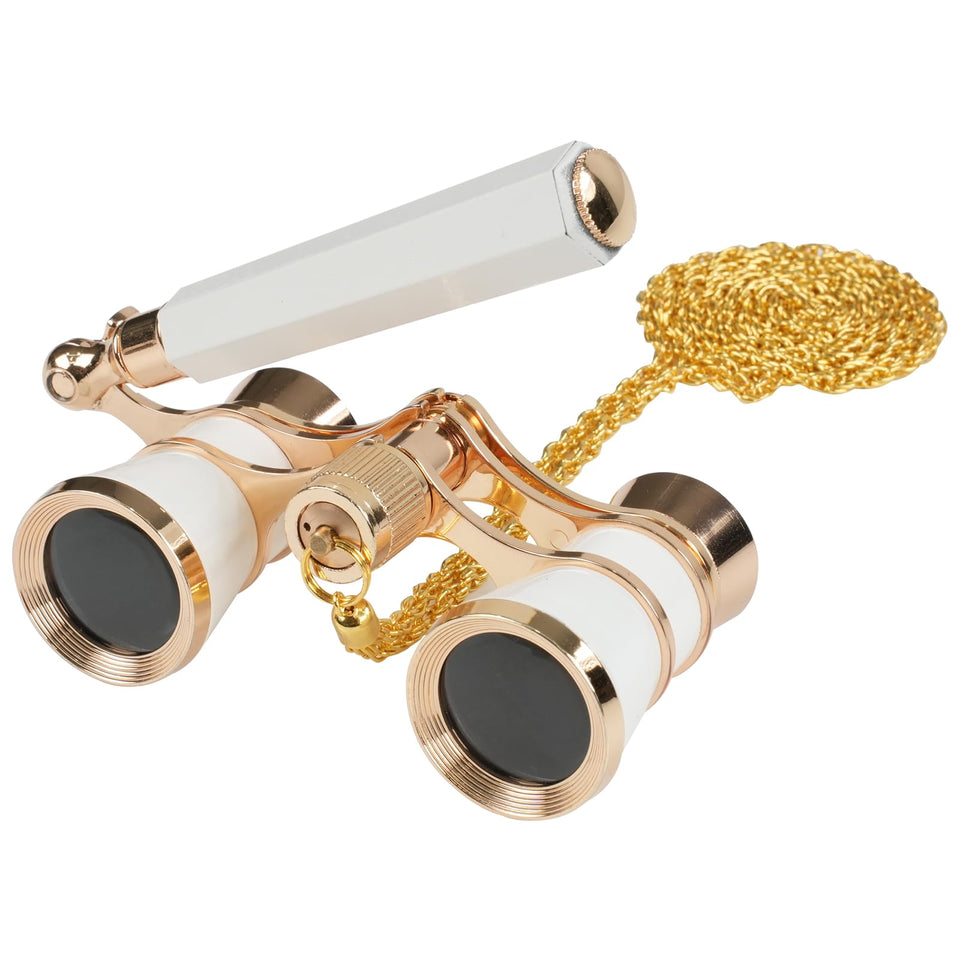 BOSTRON opera glasses front view showing elegant vintage look and clear optics
