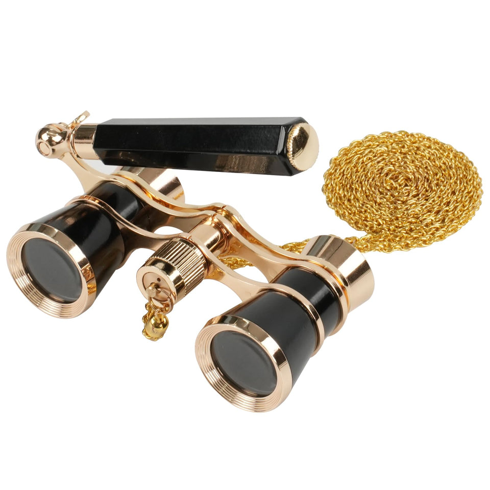 BOSTRON front view showing opera glasses and packaging for elegant presentation