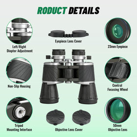 BOSTRON large 50mm objective lens detail improving low-light light gathering