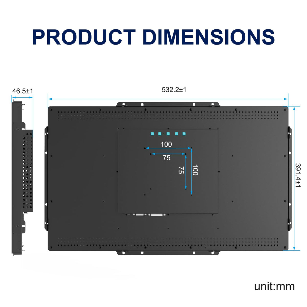 Bosunre open-frame design with VESA mount for versatile installation