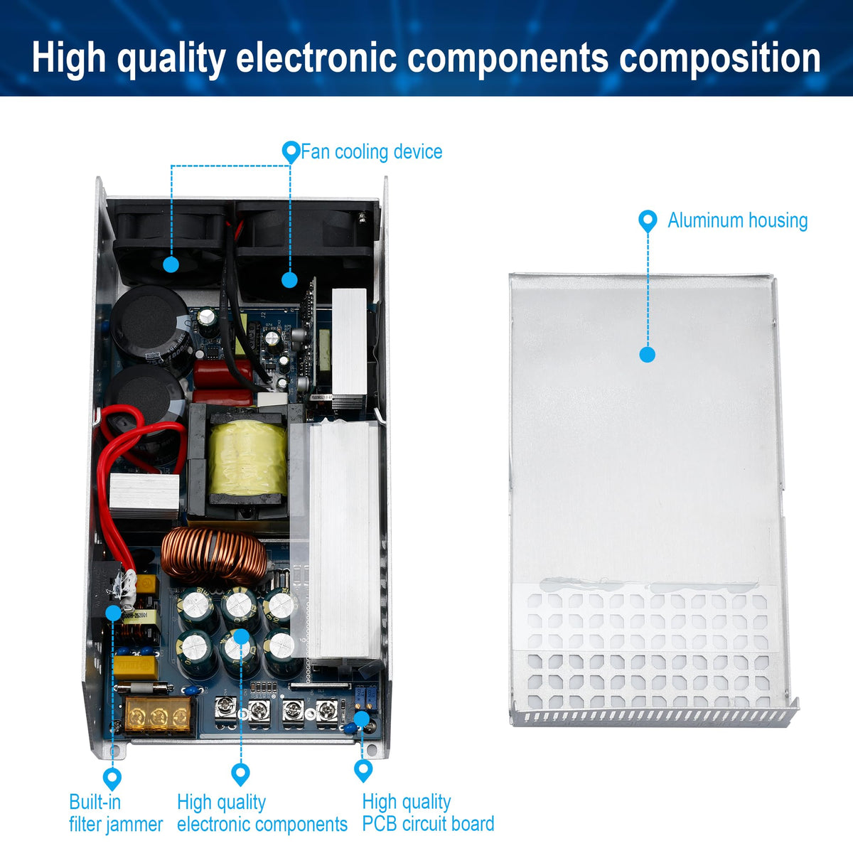 BOSYTRO aluminium housing and vents support reliable cooling during operation
