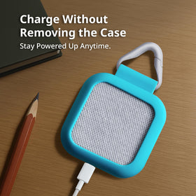BoT Talk mint silicone cover charging without removing the case.