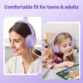 Botesty Sound foldable over ear headphones with 3.5 mm jack for travel.