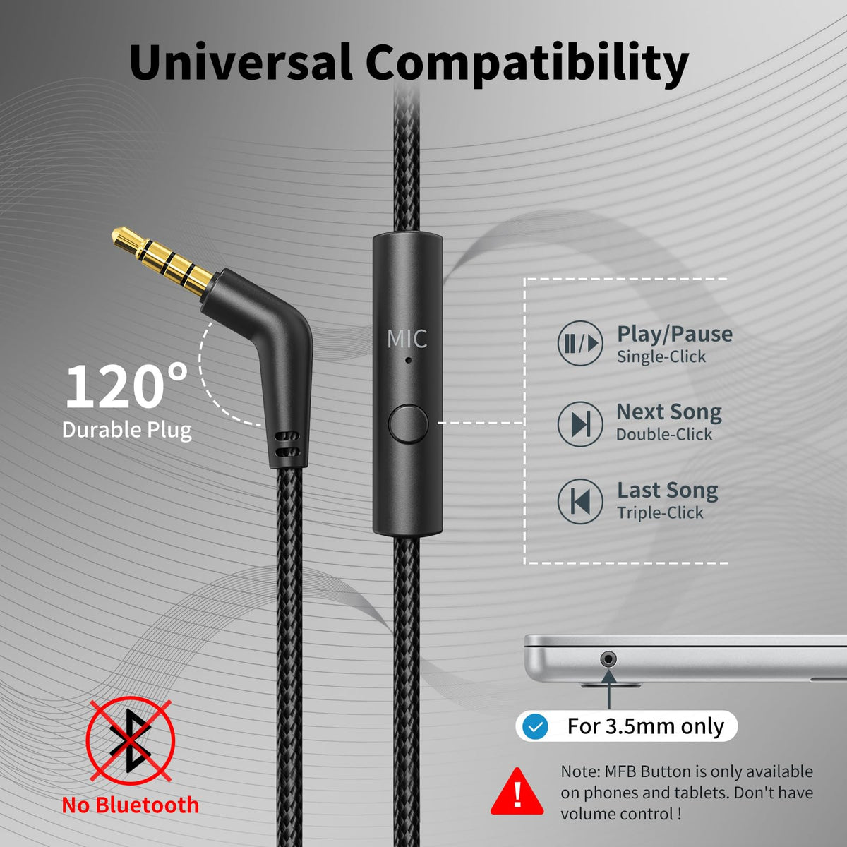 Botesty Sound 3.5mm jack compatible with a wide range of devices