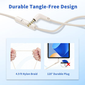 Standard 3.5mm jack compatibility with tablets, laptops and MP3 players.