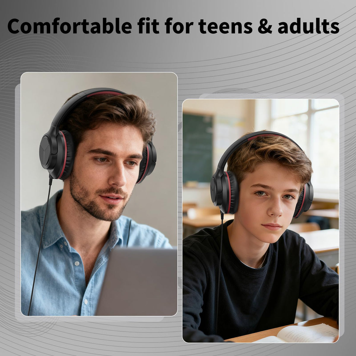 Botesty Sound wired headphones with built-in microphone for clear hands-free calls
