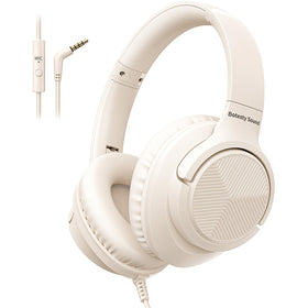 Botesty Sound headphones with mic on cable for clear hands-free calls.