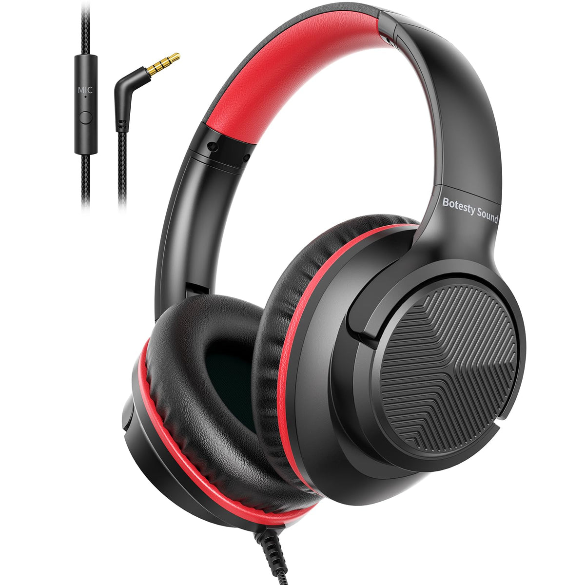 Botesty Sound over-ear headphones folded for compact travel convenience