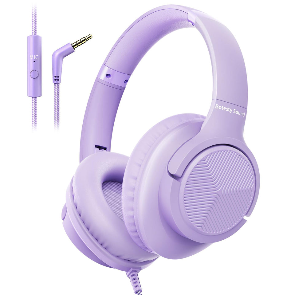 Botesty Sound wired headphones with mic for clear hands-free calls on the go.