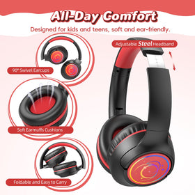 Botesty Sound Kids Headphones Bluetooth 5.4 with built-in mic for clear calls