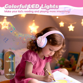 Botesty Sound pink kids headphones offer up to 85 hours of playtime on a single charge.