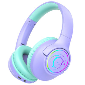 Botesty Sound Kids Headphones with purple LED lights for lively music sessions