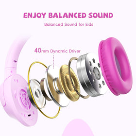 Botesty Sound Kids Headphones USB-C travel-compact, fits easily in a backpack