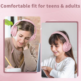 Botesty Sound headphones with nylon cord of 4.9 feet reduces tangles during daily use.