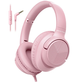 Botesty Sound wired headphones with mic in folded design for portable travel and quick calls.