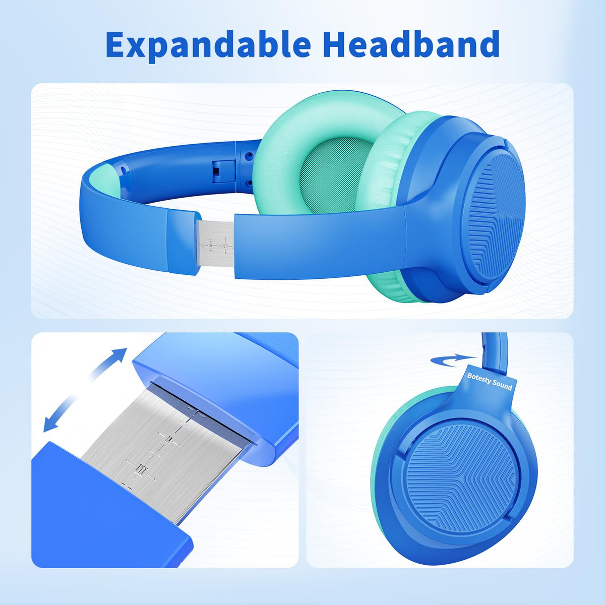 Botesty Sound wired headphones over-ear cushions provide comfort during long sessions.