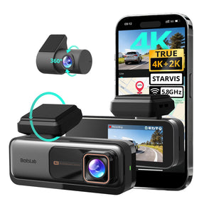 BOTSLAB 4K dash cam front view with wide-angle capture for detailed daytime footage