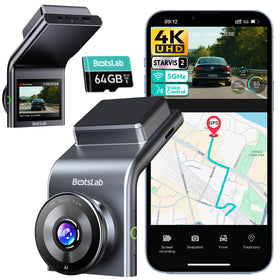 BOTSLAB 4K dash cam front with STARVIS 2 for crystal-clear daytime and low-light footage
