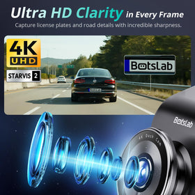 BOTSLAB dashcam 170-degree wide-angle for broader road coverage and safer lane monitoring