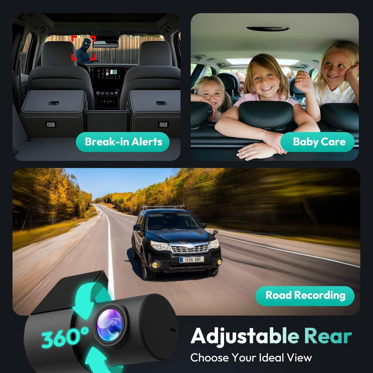 BOTSLAB dashcam parking mode ensures continuous surveillance when away.