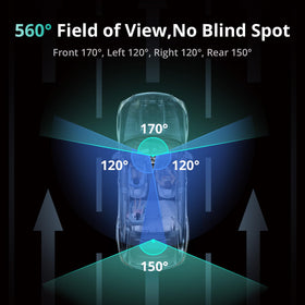 BOTSLAB magnetic side camera right at 120-degree angle for coverage